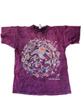 Vintage Australia Whale Song Dreaming T-Shirt Aboriginal Art Graphic Purple