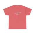 in my unpredictable era tee | scripted phrase shirt, minimalist typography