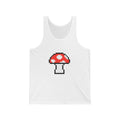 Unisex Jersey Tank Cute 8-Bit Retro Pixel Art Super Red Mushroom Design