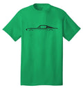 1965-66 Ford Mustang Silhouette t-shirt Classic Muscle Cars Racing Fastback 302