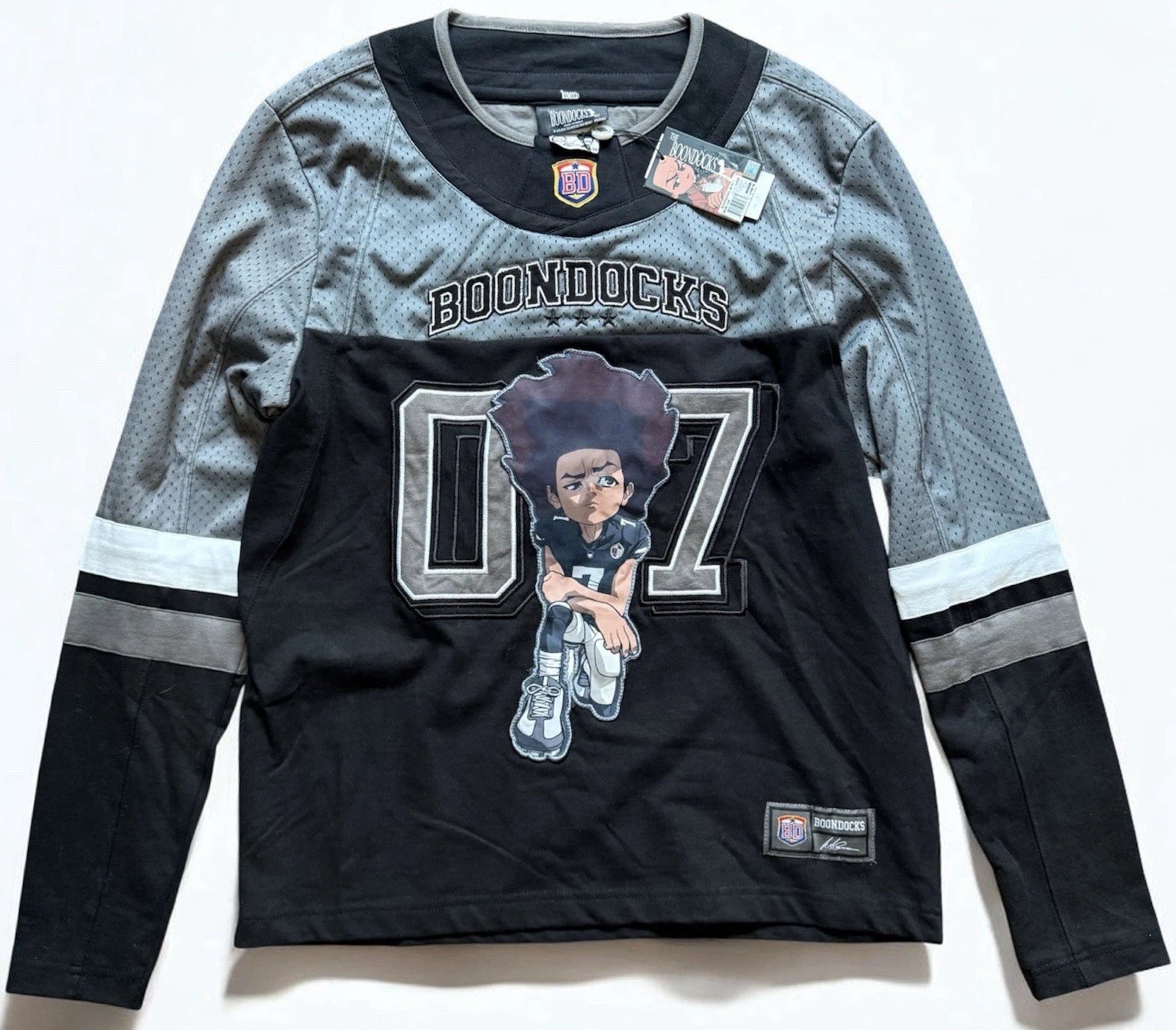 The Boondocks Riley Freeman Football Jersey Mens Medium Black NWT Adult