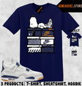 Shirt To Match AJ 4 SB Navy Sneaker Matching Tee Sneakerhead S Dog T-Shirt