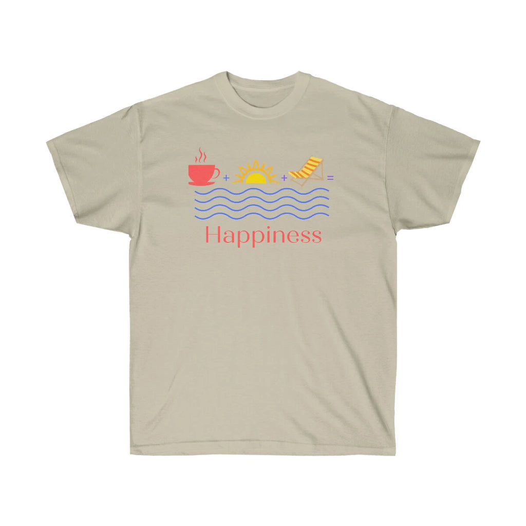 Happiness, Beach, Vacation, Coffee T-Shirt