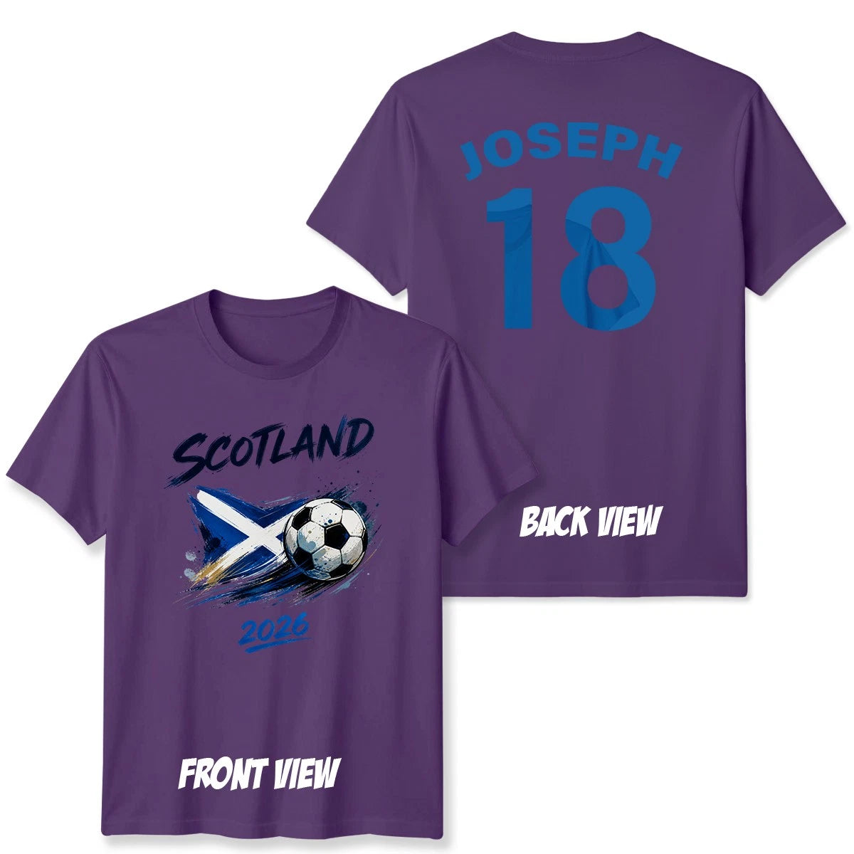 Personalized Custom Name And Number Scotland Football Modern Era Unisex T Shirt