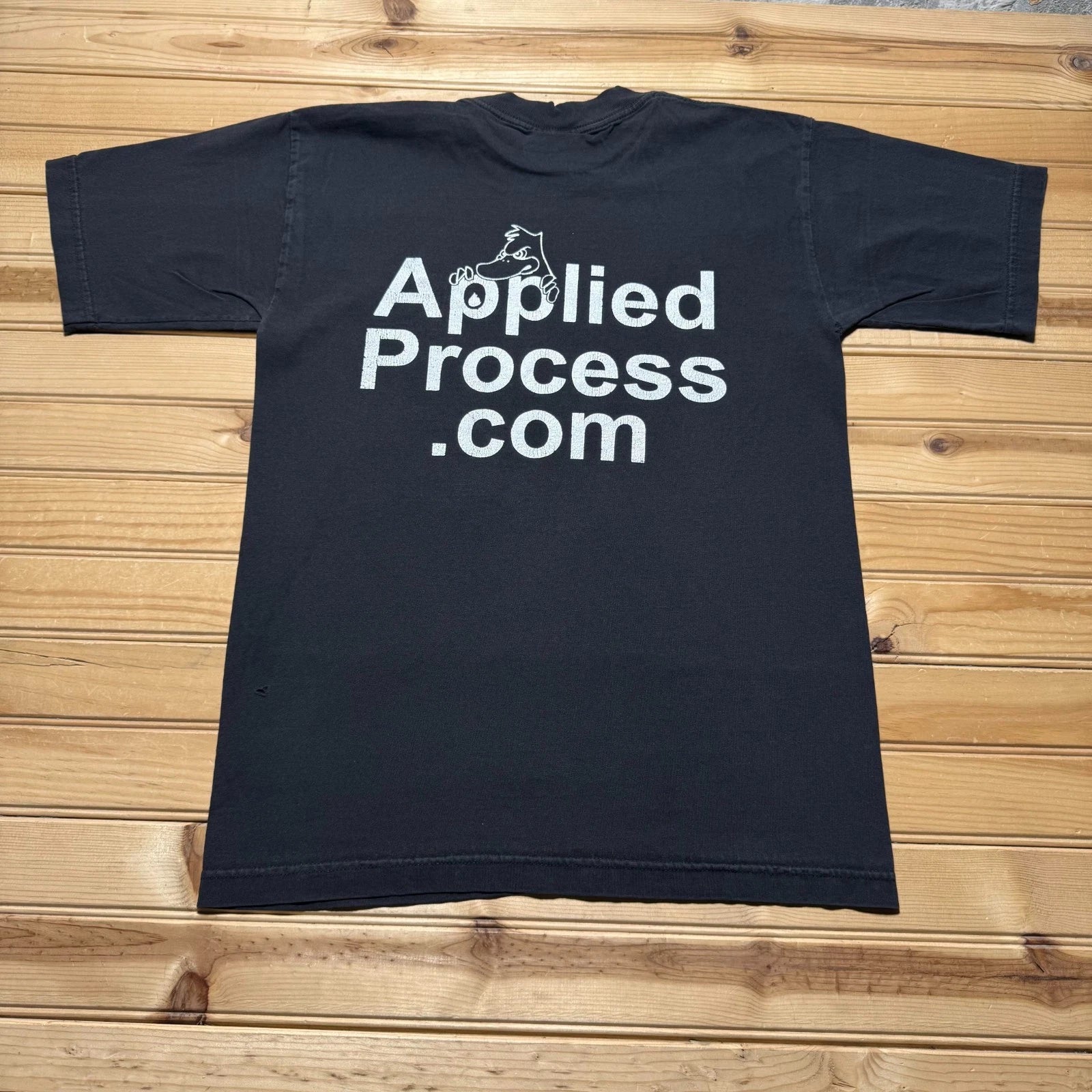 Vintage 90s Applied Process Duck Cartoon Mascot Graphic T-Shirt USA - Medium