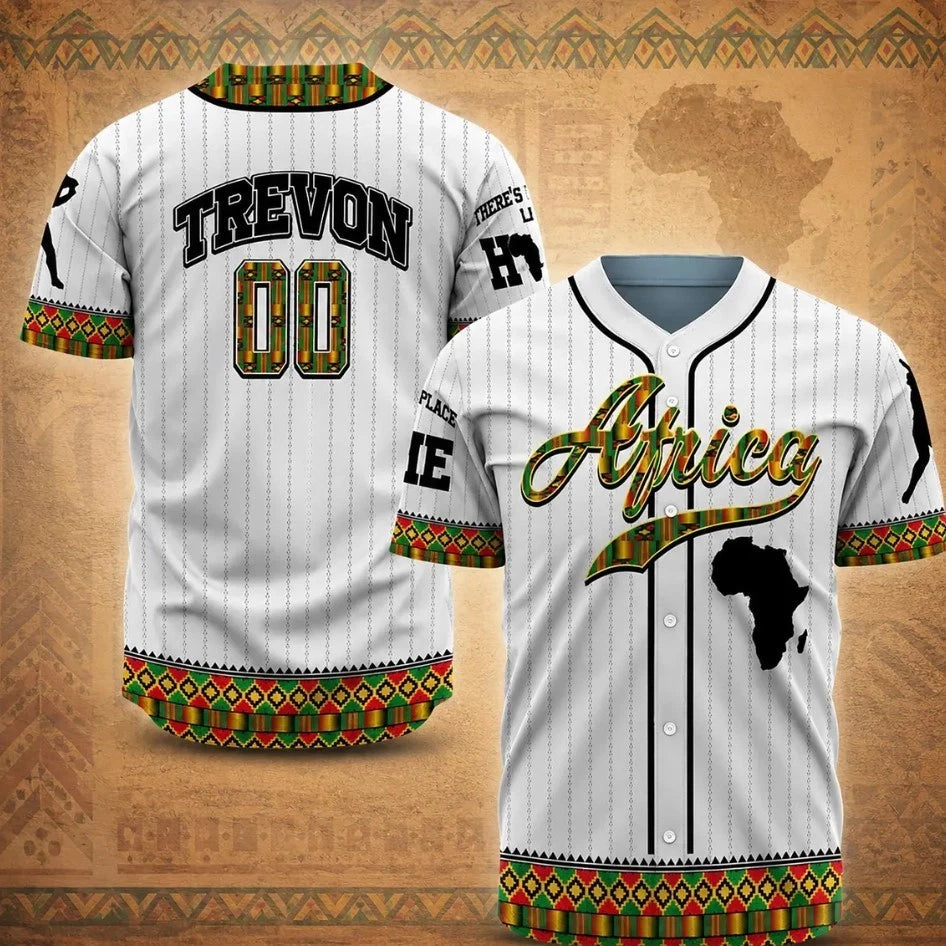 Personalized Africa Team Juneteenth Baseball Jersey, Custom Name African Pride