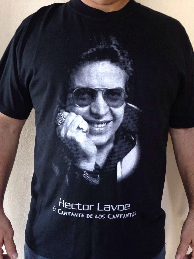 Camiseta negra Hector Lavoe en serigrafia