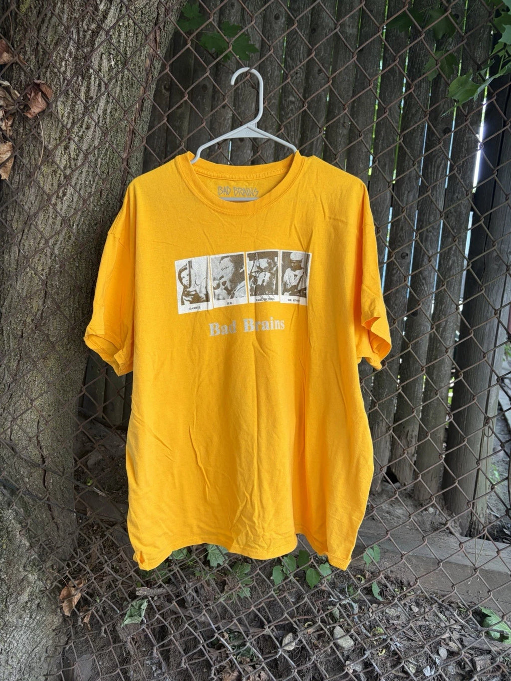 Bad Brains Punk Band Unisex T-Shirt Rock, Size XL, Yellow