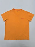 Schott Men Orange NYC Logo V-Neck T-Shirt Size M Regular Cotton
