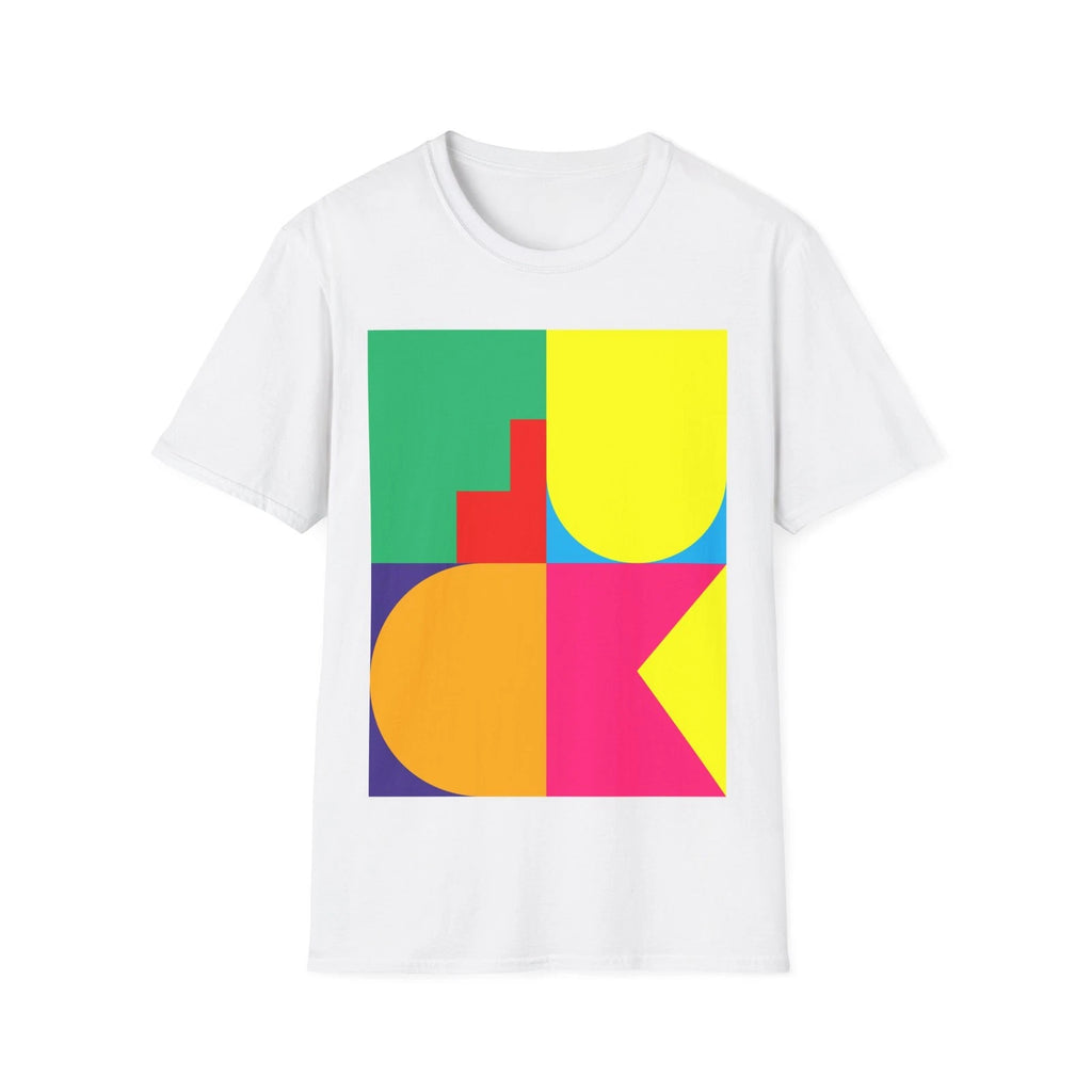 Pop Art F-Word T-Shirt, Funny Swear Word Tee, Humorous Text Regular Fit Top