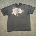 Jerzees All Stories End Graphic Shirt XL Men Black Grunge Barbed Wire Streetwear