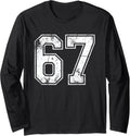 Meme Design Funny Six Seven Design Funny Meme Long Sleeve T-Shirt
