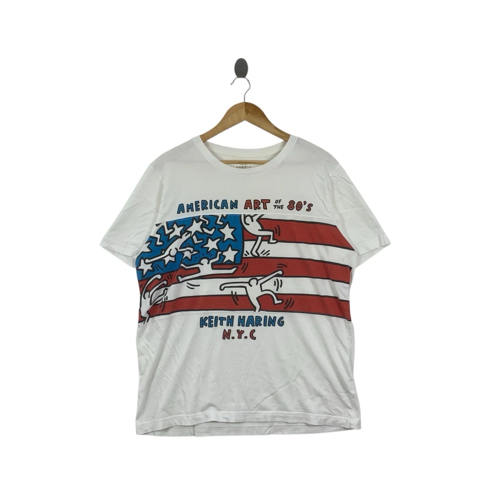 KEITH HARING x UNIQLO American Flag Pop Art Tee Shirt Painting