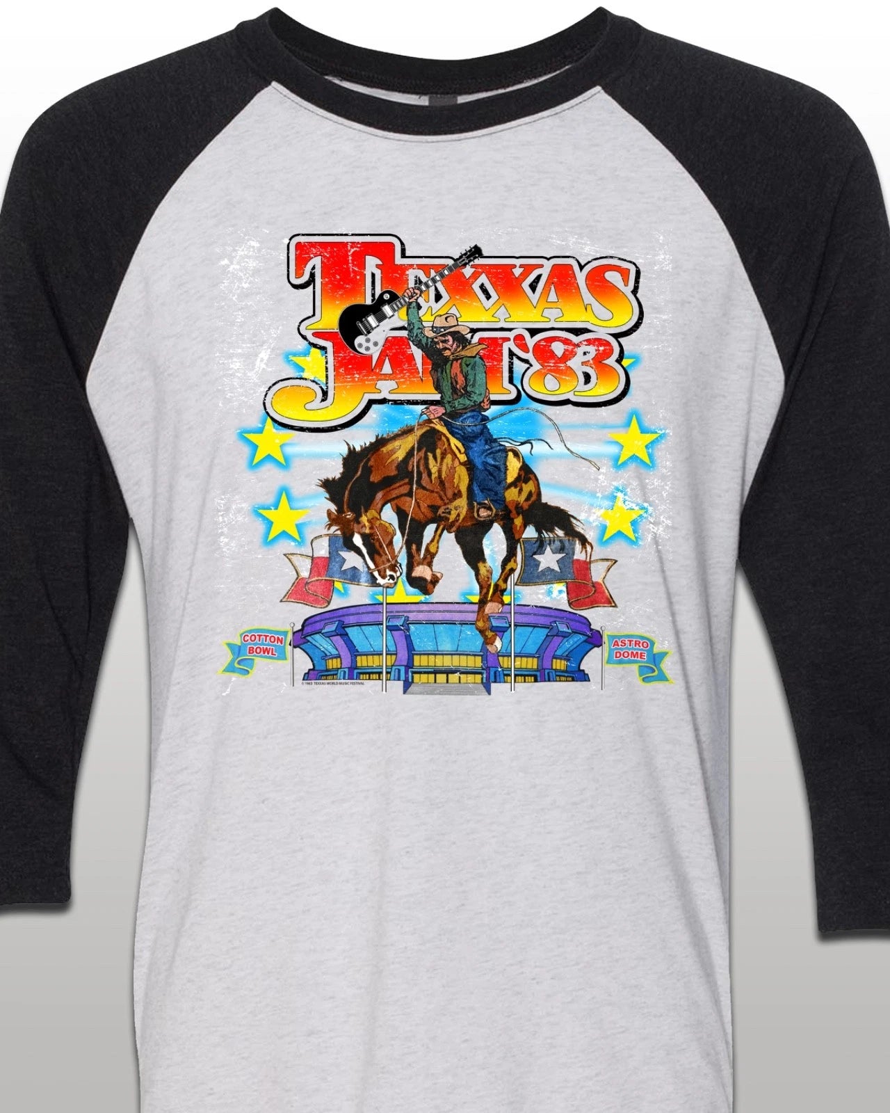 Texas Jam 1983 VIntage style Tour Jersey Shirt Styx Triumph Nugent Hagar Unisex