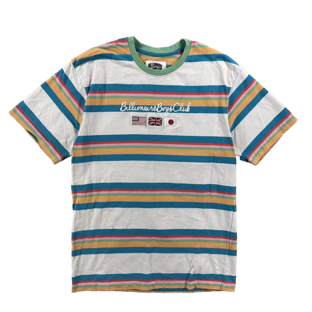 Billionaire Boys Club Shirt Mens Medium Multicolor Flag Graphic Tee Streetwear