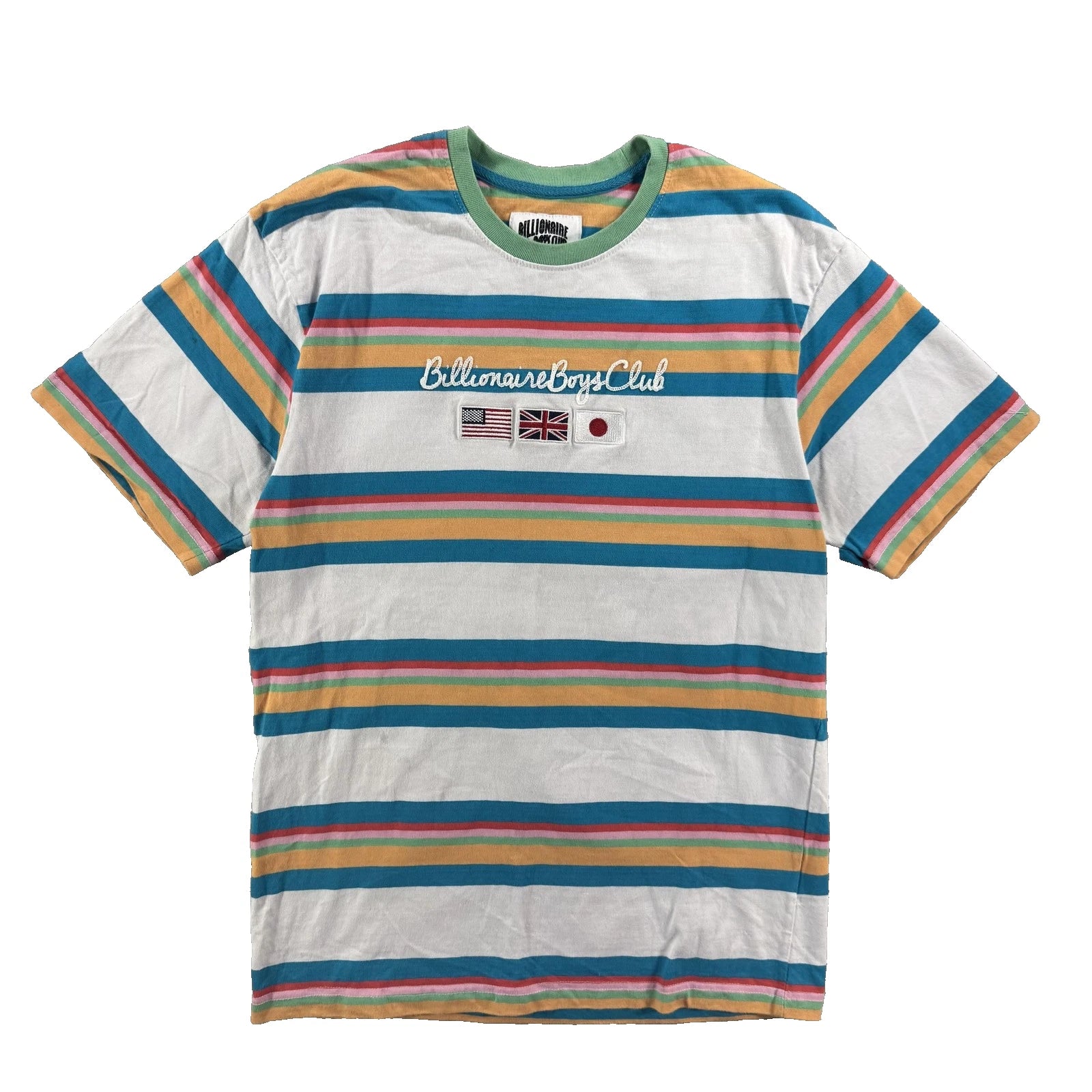 Billionaire Boys Club Shirt Mens Medium Multicolor Flag Graphic Tee Streetwear