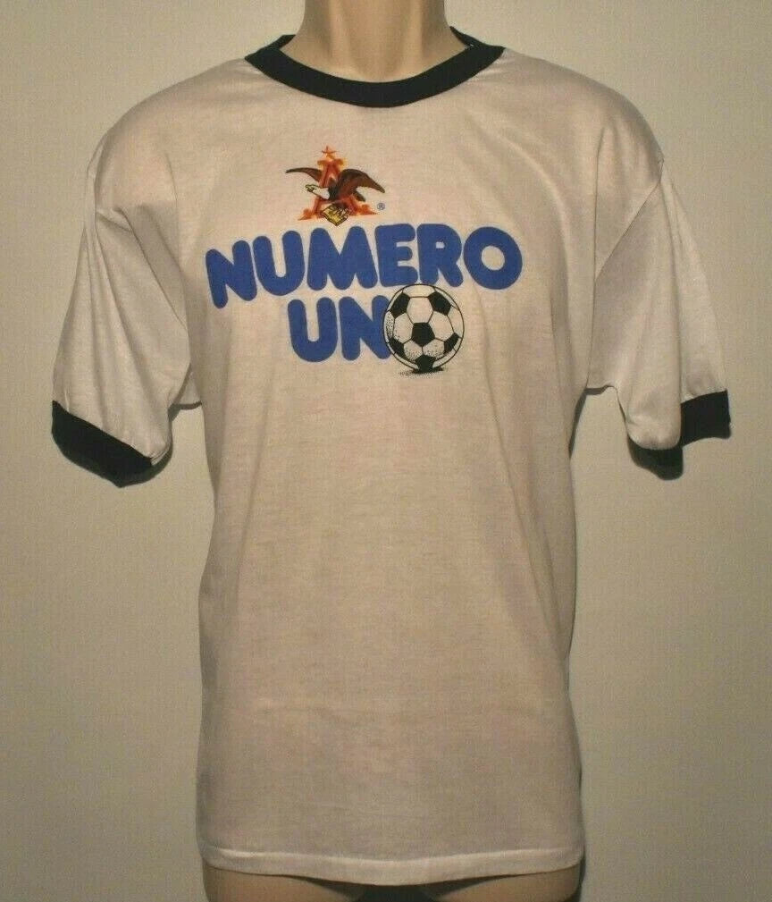 White "Numero Uno" T-Shirt w/Soccer Ball NWOT Size XL American Eagle 5 Available
