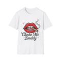 Red Lips Smoking Graphic T-Shirt | 'Choke Me Daddy' Script