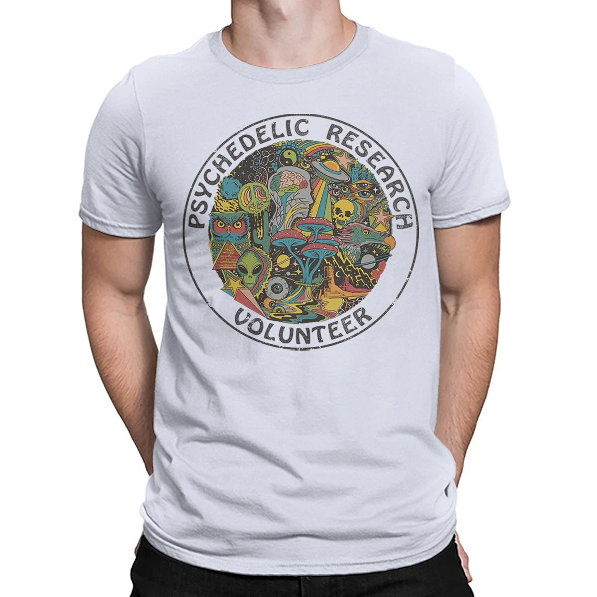 Psychedelic Research Volunteer Mens T shirts Unisex Tee Top