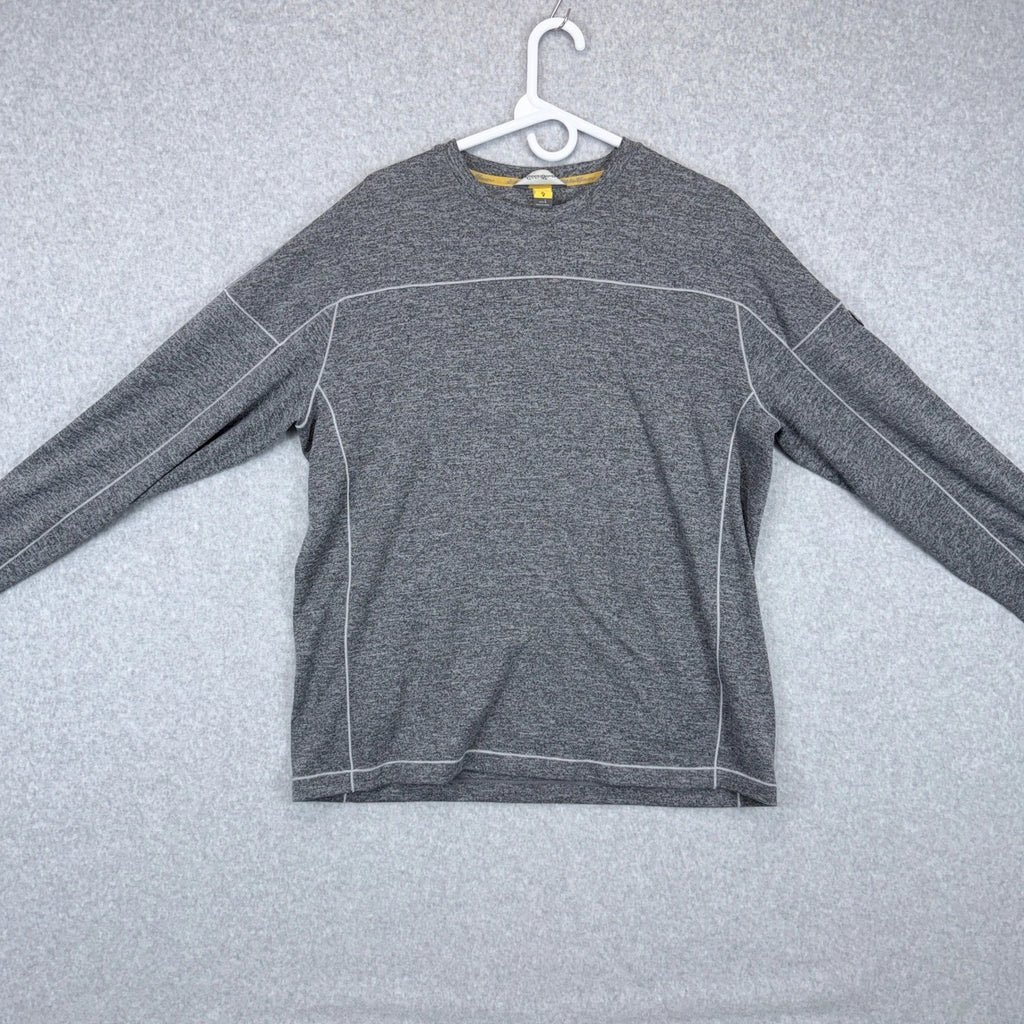 Eddie Bauer Long Sleeve Shirt Mens L Gray Gorpcore Outdoor Minimalist Athletic