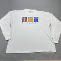 Vintage Windows Market Street Shirt Mens XL White Gildan Long Sleeve Graphic Art