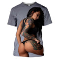 Bold Tattooed Beauty Tee: Unisex T-Shirt with Striking Tattoo REGULAR USA SIZING