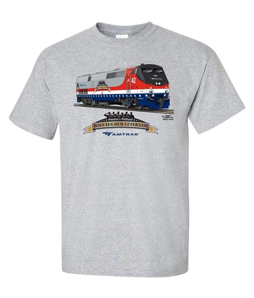 Amtrak Veterans Tribute Trains Authentic Railroad T-Shirt [121]