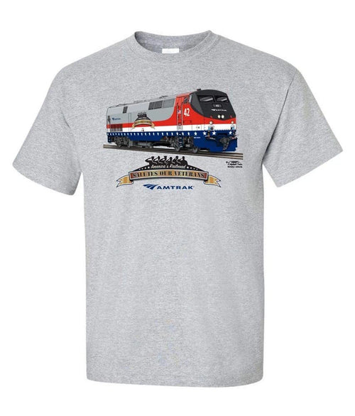 Amtrak Veterans Tribute Trains Authentic Railroad T-Shirt [121]