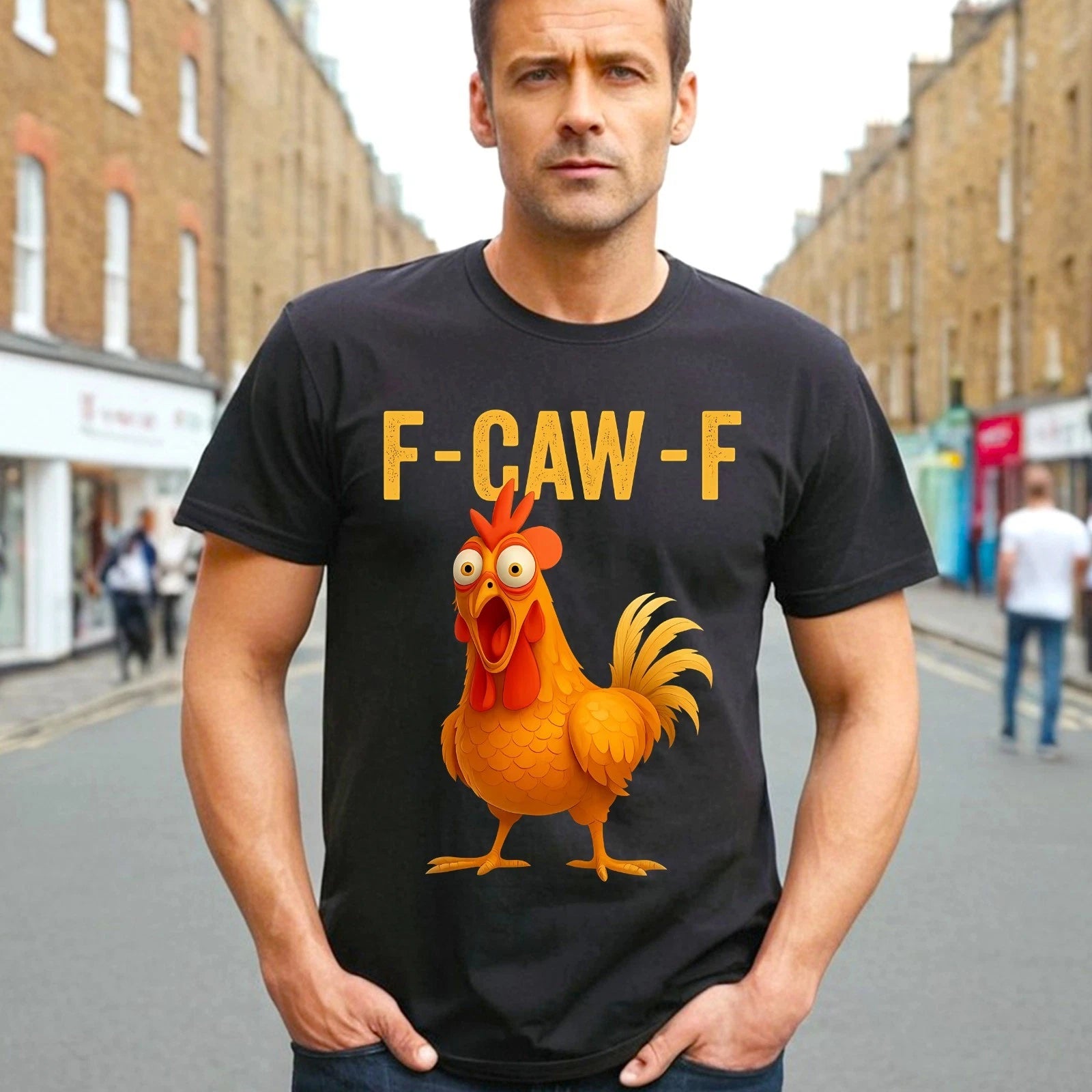 F CAW F COCK Funny Christmas Mens T Shir Joke Novelty Gift Funny Xmas Tee Top