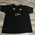 Vintage Cats Broadway Musical Black T-shirt Size XL 1981 Creative Goods Cat Eyes