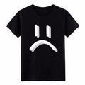 Unisex Edgy Sad Face Emoji Print Tee|Daily Errands & Street Style Casual T-Shirt