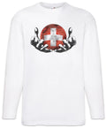 Switzerland Football Magic Ball Men Long Sleeve T-Shirt swiss Soccer Flag