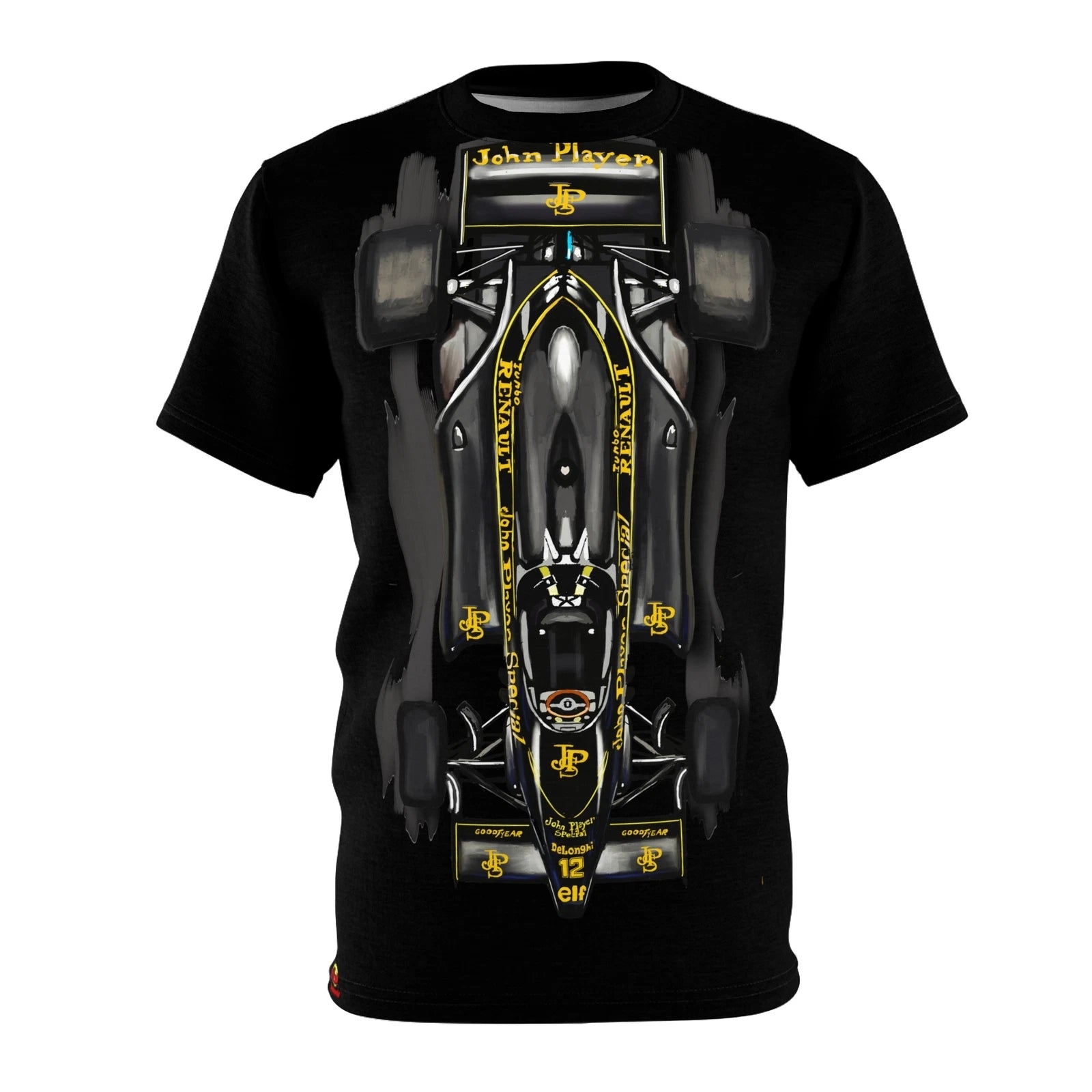 Ayrton Senna’s John player F1 Unisex Cut & Sew Tee (AOP)  T-shirt