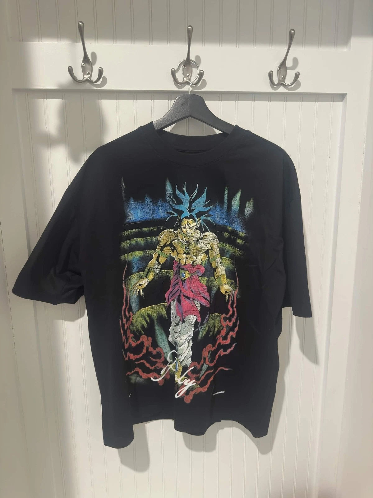 Dechire Lifestyle Men's Graphic Dragon Ball Z Broly Goku T-Shirt Black Size M