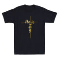 He Is Risen Easter Day Jesus Cross Religious Christian Bible Cool Men's T-Shirt