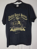 UPS United Parcel Service Y2K Black and Gold Graphic Tee Size L