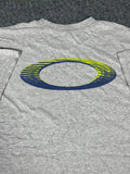 Vintage Y2K Oakley Tridimensional T-Shirt Gray Mens Size XL Streetwear