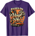 Vintage Raised On Vinyl and V8s Retro Car Music Culture Unisex T-Shirt