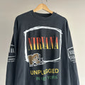 Nirvana MTV Unplugged In New York Long sleeve Graphic T Shirt Vintage Reprint XL