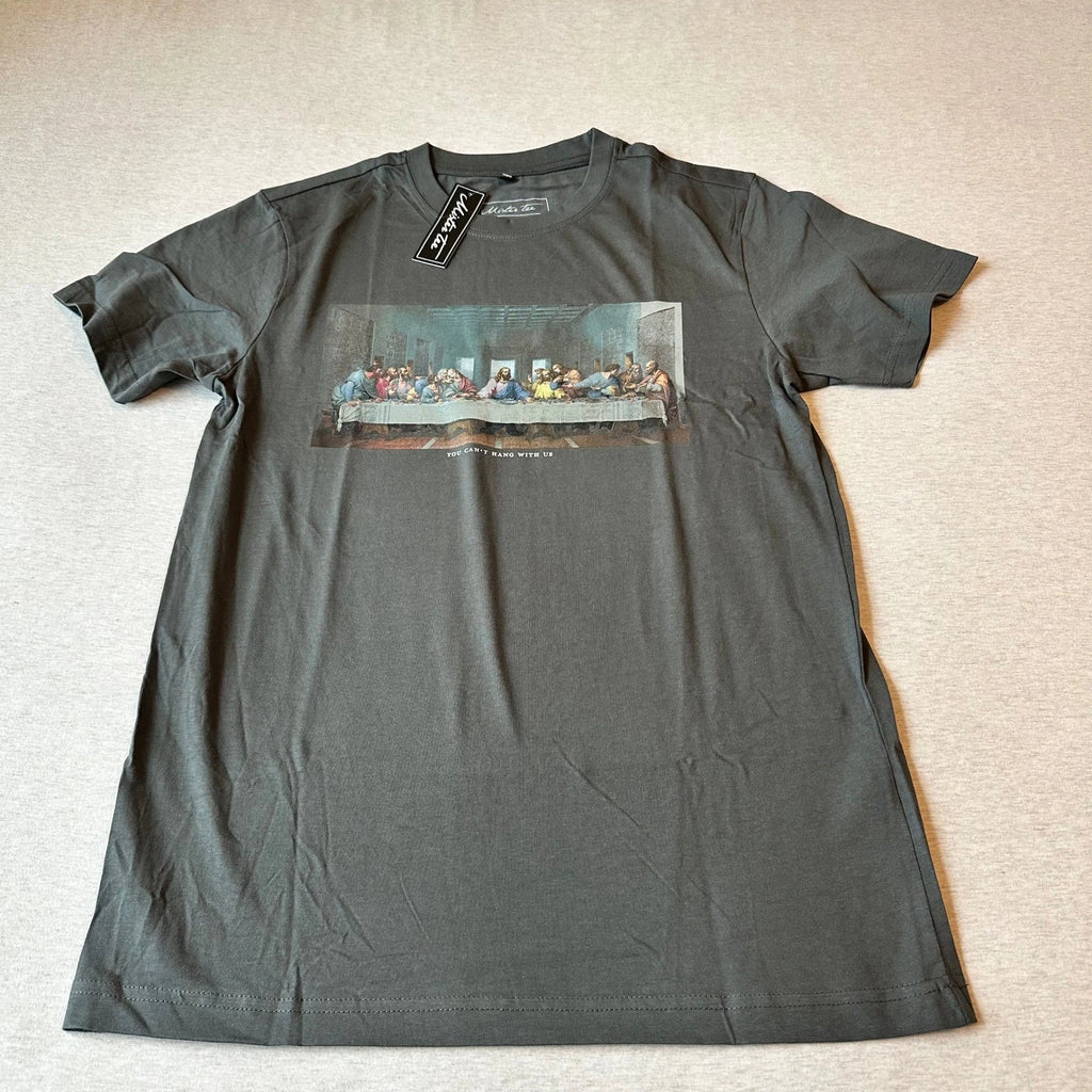 Mister Tee Mens Last Supper You Cant Hang With Us Graphic T-Shirt Darkshadow M