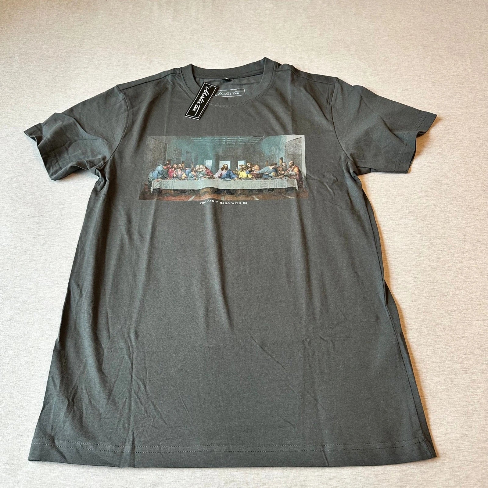 Mister Tee Mens Last Supper You Cant Hang With Us Graphic T-Shirt Darkshadow M