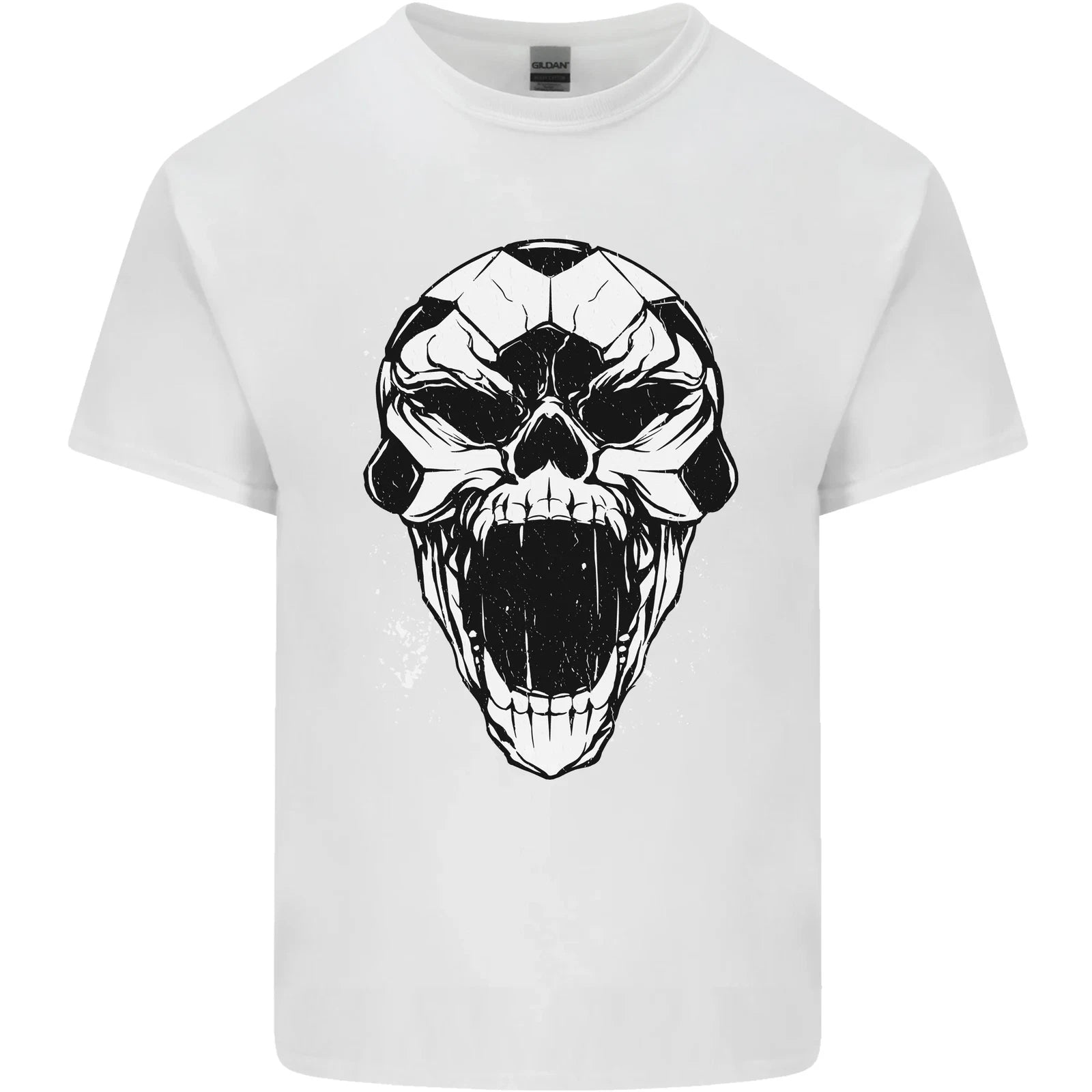 A Football Skull Soccer Footy Mens Cotton T-Shirt Tee Top