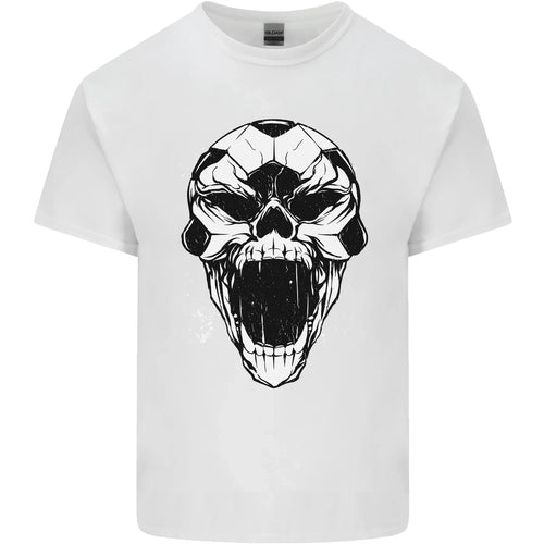 A Football Skull Soccer Footy Mens Cotton T-Shirt Tee Top