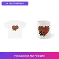 Custom Labrador Lab Paw Print Gift Set Shirt Mug Personalized Pet Name Bundle