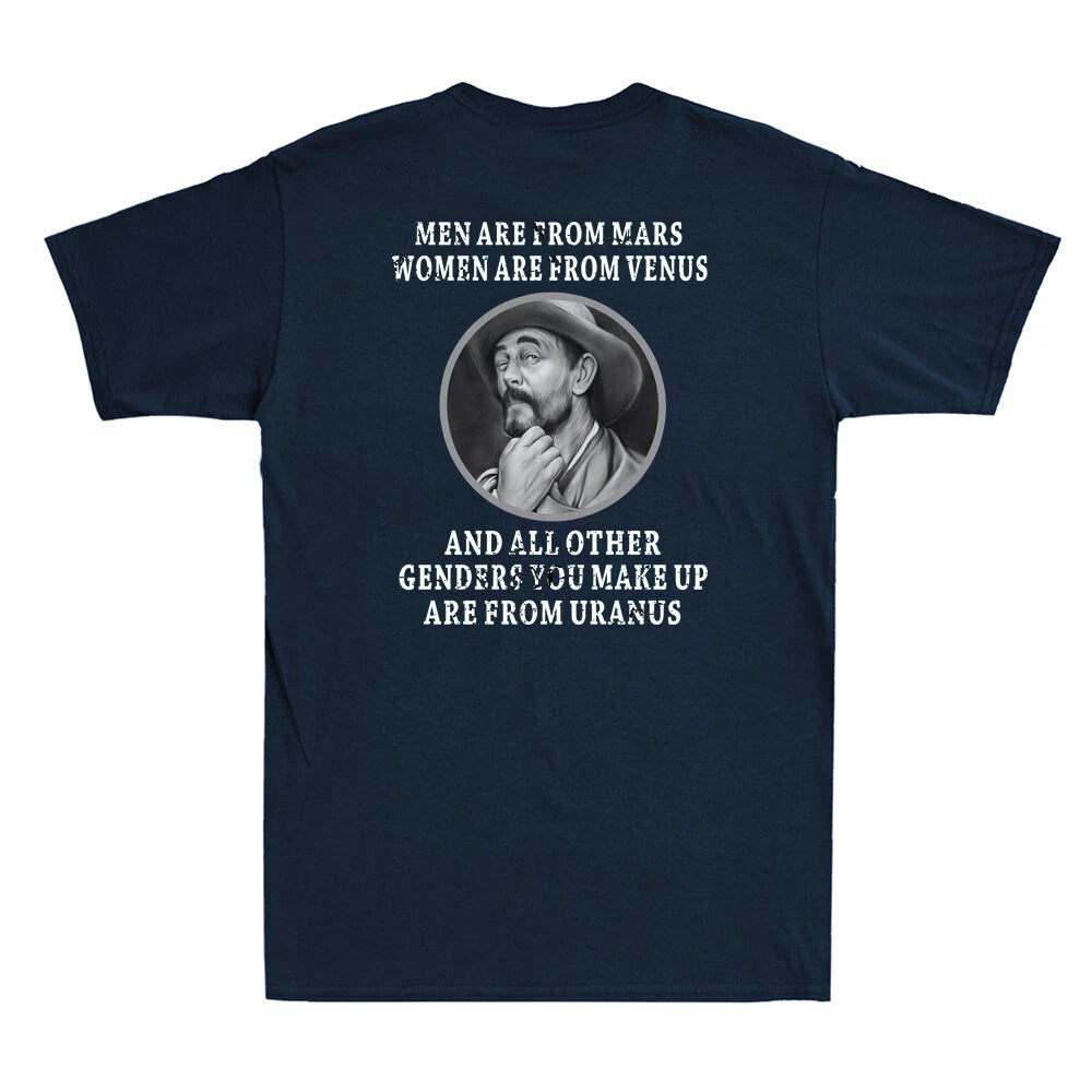 Men Are From Mars Women Are From Venus Funny Quote (On Back) Retro Men's T-Shirt