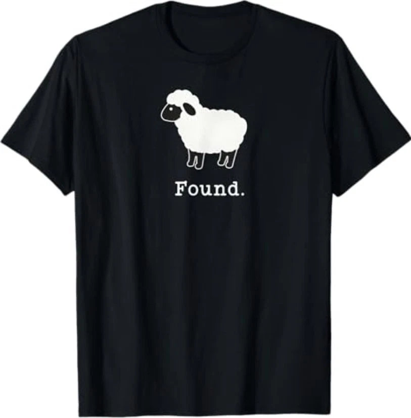 Found Minimalist Sheep Christian Psalm 23 Lamb Christian T-Shirt