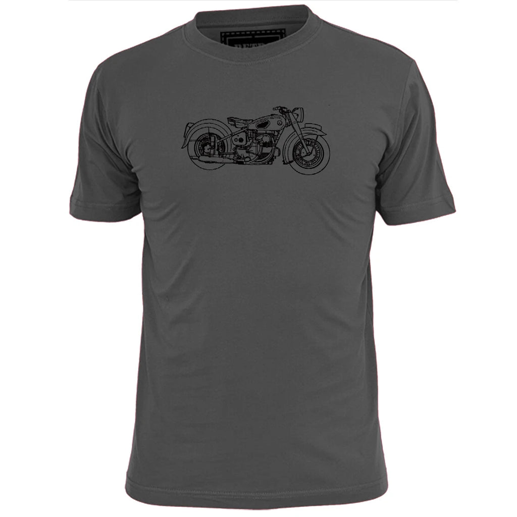 Mens Sunbeam S7 Vintage Motorcycle Blueprint T Shirt