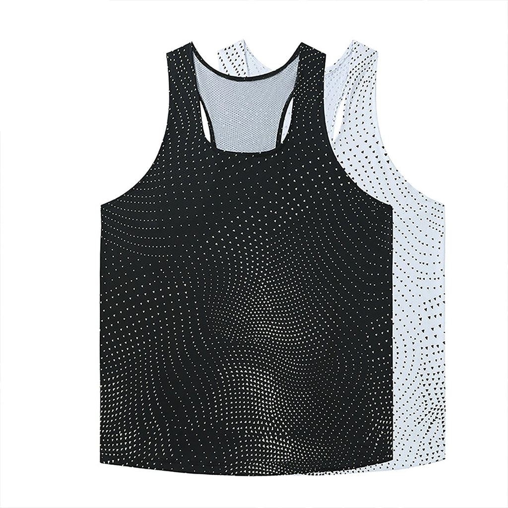 Men Streetwear Lightweight Vest Sports Tops Breathable Shirts Summer Clubwear