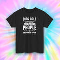 Funny Disc Golf Shirt Punching People Frowned Upon Frisbee Tee S-5XL