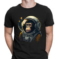 Monkey Astronaut Cool Animal Funny Ideal Gift Retro Mens T-Shirts Tee Top #6NE